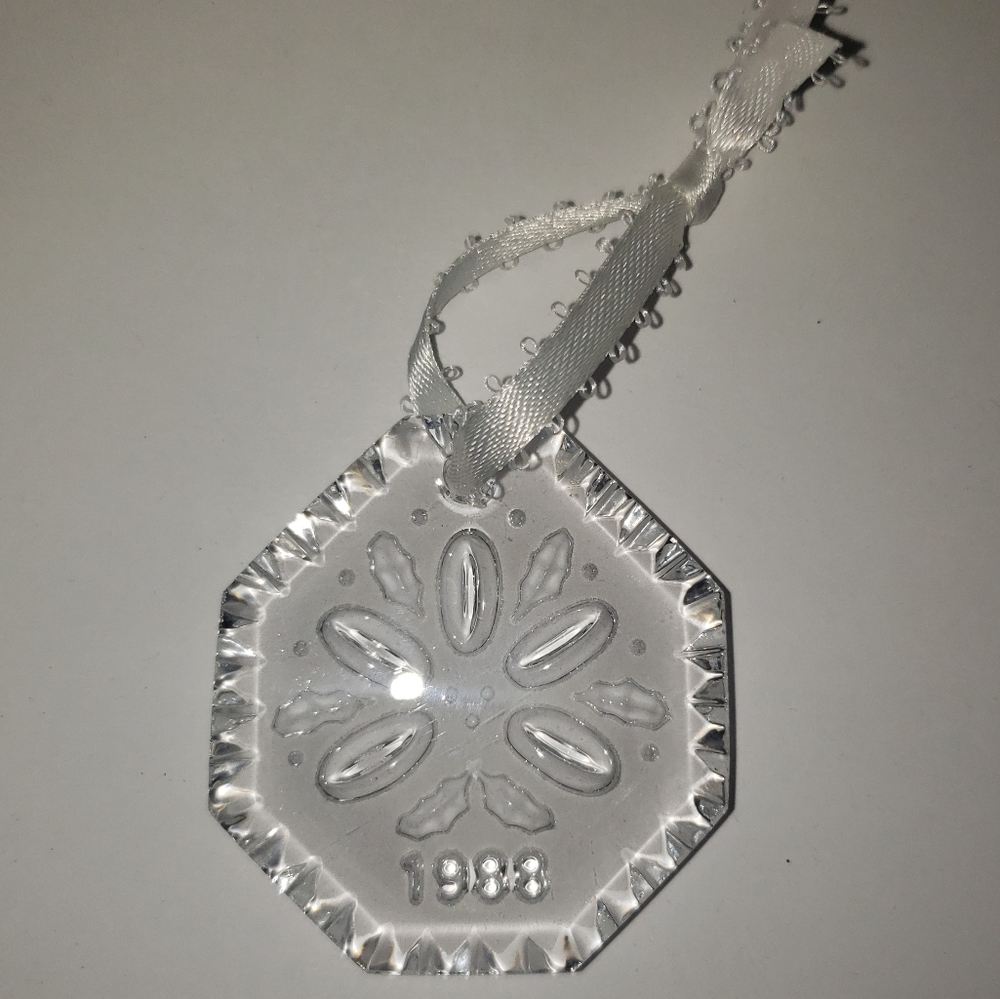 Vintage Waterford Crystal Christmas Ornament, 1988